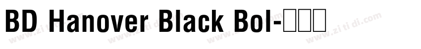 BD Hanover Black Bol字体转换